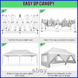 HOTEEL 10×20 Pop up Canopy Heavy Duty Outdoor Patio Gazebo Instant Vendor Tent