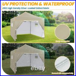 HOTEEL 10'x10' Pop Up Canopy Heavy Duty Commercial Instant Tent with 4 Sidewalls