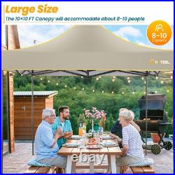 HOTEEL 10'x10' Pop Up Canopy Heavy Duty Commercial Instant Tent with 4 Sidewalls