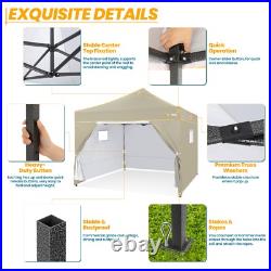 HOTEEL 10'x10' Pop Up Canopy Heavy Duty Commercial Instant Tent with 4 Sidewalls