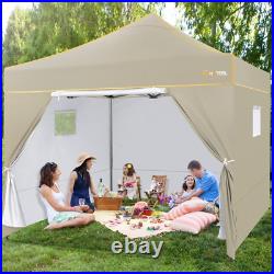 HOTEEL 10'x10' Pop Up Canopy Heavy Duty Commercial Instant Tent with 4 Sidewalls