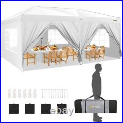 HOTEEL 10x20 Pop Up Canopy Waterproof Outdoor Patio Events Gazebo with 6 Sidewalls