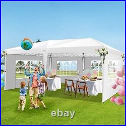 HOTEEL 10x20 Pop Up Canopy Waterproof Outdoor Patio Events Gazebo with 6 Sidewalls