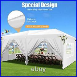 HOTEEL 10x20 Pop Up Canopy Waterproof Outdoor Patio Events Gazebo with 6 Sidewalls