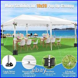 HOTEEL 10x20 Pop Up Canopy Waterproof Outdoor Patio Events Gazebo with 6 Sidewalls