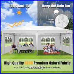 HOTEEL 10x20 Pop Up Canopy Waterproof Outdoor Patio Events Gazebo with 6 Sidewalls