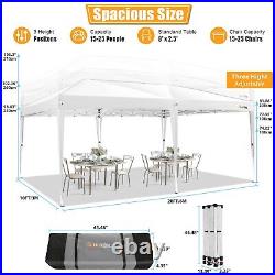 HOTEEL 10x20 Pop Up Canopy Waterproof Outdoor Patio Events Gazebo with 6 Sidewalls