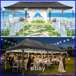 HOTEEL 10x30 Pop Up Canopy with 8 Sidewalls, UV 50+ and Waterproof Party Tent 10