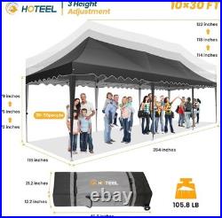 HOTEEL 10x30 Pop Up Canopy with 8 Sidewalls, UV 50+ and Waterproof Party Tent 10