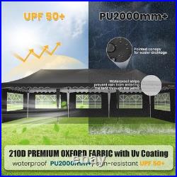 HOTEEL 10x30 Pop Up Canopy with 8 Sidewalls, UV 50+ and Waterproof Party Tent 10