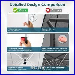HOTEEL 10x30 Pop Up Canopy with 8 Sidewalls, UV 50+ and Waterproof Party Tent 10