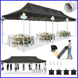 HOTEEL 10x30ft Pop up Canopy Heavy Duty Waterproof UV 50+ Instant Party Tent