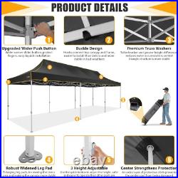 HOTEEL 10x30ft Pop up Canopy Heavy Duty Waterproof UV 50+ Instant Party Tent