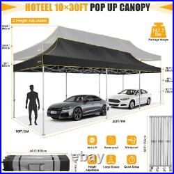 HOTEEL 10x30ft Pop up Canopy Heavy Duty Waterproof UV 50+ Instant Party Tent