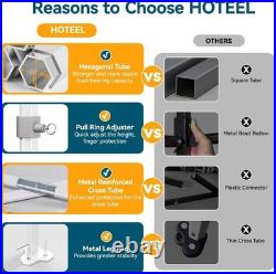 HOTEEL 6.6x6.6 Pop up Canopy Heavy Duty Beach Gazebo Tent UPF50+ with Sidewalls