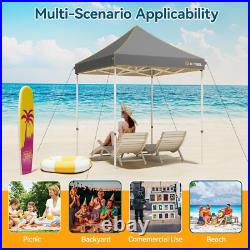 HOTEEL 6.6x6.6 Pop up Canopy Heavy Duty Beach Gazebo Tent UPF50+ with Sidewalls