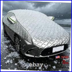Hail Protection Car Cover Half Cover, 5-ayer Heavy Duty Waterproof 210T L Silver