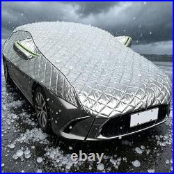 Hail Protection Car Cover Half Cover, 5-ayer Heavy Duty Waterproof 210T L Silver