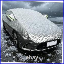 Hail Protection Car Cover Half Cover, 5-ayer Heavy Duty Waterproof 210T L Silver