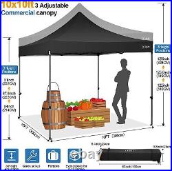 Heavy Duty 10×10 Pop Up Canopy Tent Outdoor Party Wedding Gazebo Instant Shetler