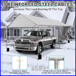 Heavy Duty 10 X 20 Ft Easy to Assemble Metal Car Canopy Shelter with Reinforced