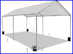 Heavy Duty 10 X 20 Ft Easy to Assemble Metal Car Canopy Shelter with Reinforced