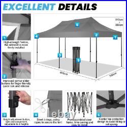 Heavy Duty 10' X 20' Steel Frame Canopy Carport Portable Garage Tent Shelter! #