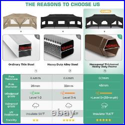 Heavy Duty 10'x30' Pop up Canopy Waterproof UPF50+ Tent Thickened Frame Gazebo
