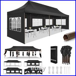 Heavy Duty 10'x30' Pop up Canopy Waterproof UPF50+ Tent Thickened Frame Gazebo