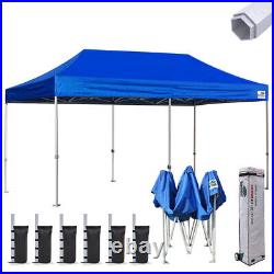 Heavy Duty 10X20 Ez Pop Up Canopy Weeding Party Pavilion Fair Beach Tent Gazebo