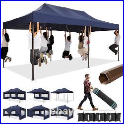 Heavy Duty 10x20 Pop up Canopy Tent Waterproof Commercial Gazebo Thickened Frame