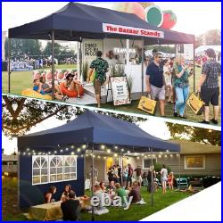 Heavy Duty 10x20 Pop up Canopy Tent Waterproof Commercial Gazebo Thickened Frame