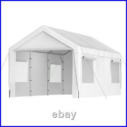 Heavy Duty 10x20 Steel Canopy Tent with Roll-up Windows Carport Garage Shelter