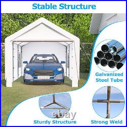 Heavy Duty 10x20 Steel Canopy Tent with Roll-up Windows Carport Garage Shelter