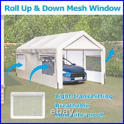 Heavy Duty 10x20 Steel Canopy Tent with Roll-up Windows Carport Garage Shelter