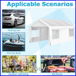 Heavy Duty 10x20 Steel Canopy Tent with Ventilated Windows Portable Carport