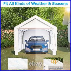 Heavy Duty 10x20 Steel Canopy Tent with Ventilated Windows Portable Carport