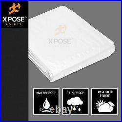 Heavy Duty 12 Mil Thick White Poly Tarp 40 x 60 Multipurpose Protective Cover