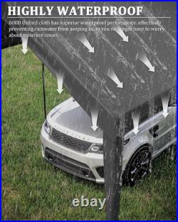 Heavy Duty 12x20 Carport Canopy Replacement Cover Waterproof & UV Resistant