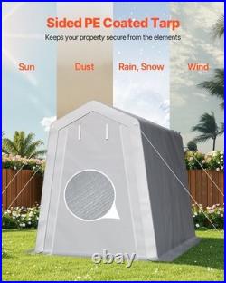 Heavy Duty 6x8 ft Outdoor Storage Shelter Waterproof Portable Canopy Shed