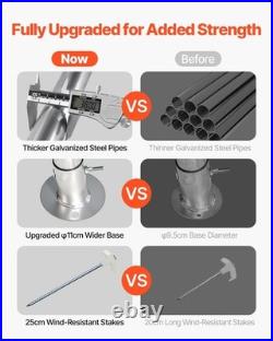 Heavy Duty 6x8 ft Outdoor Storage Shelter Waterproof Portable Canopy Shed