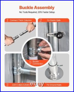 Heavy Duty 6x8 ft Outdoor Storage Shelter Waterproof Portable Canopy Shed