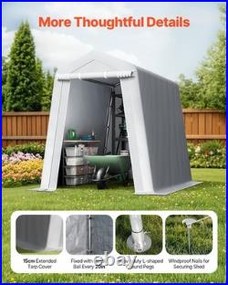 Heavy Duty 6x8 ft Outdoor Storage Shelter Waterproof Portable Canopy Shed