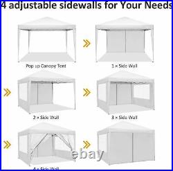 Heavy Duty Canopy Party 10'x10' Outdoor Wedding Tent Gazebo with 4 Side. Q
