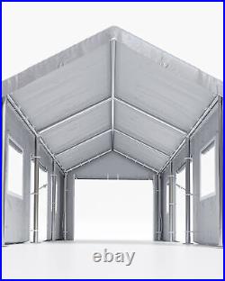 Heavy Duty Canopy Tent 13'x20' Carport Portable Car Steel Shelter 8 Legs 4 Doors