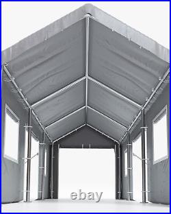 Heavy Duty Carport 10'x20' Outdoor Car Truck Shelter Garage Shed Canopy Gray