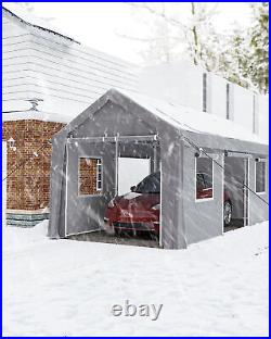 Heavy Duty Carport 10'x20' Outdoor Car Truck Shelter Garage Shed Canopy Gray