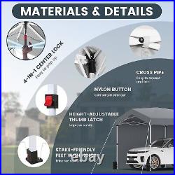 Heavy Duty Carport 10x30 Pop up Canopy Waterproof Portable Garage with Sidewalls
