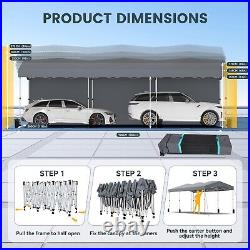 Heavy Duty Carport 10x30 Pop up Canopy Waterproof Portable Garage with Sidewalls
