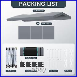 Heavy Duty Carport 10x30 Pop up Canopy Waterproof Portable Garage with Sidewalls